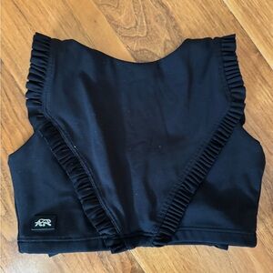 Tiger Friday Black Faye Cropped Dance top. Size: Child Large